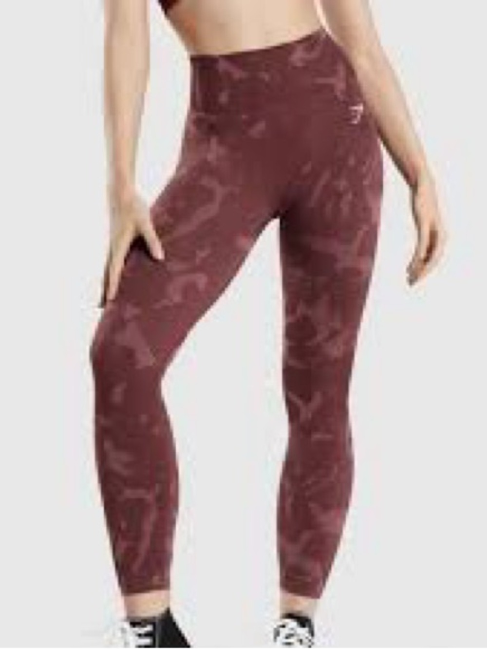 Gymshark Adapt Camo Leggings - Cherry brown or plum brown?, sz s, euc